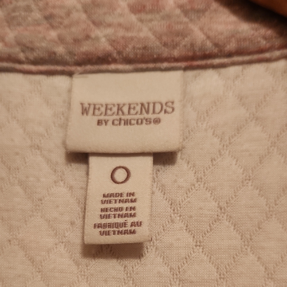 Weekends By Chico's Quilted Pullover - image 2